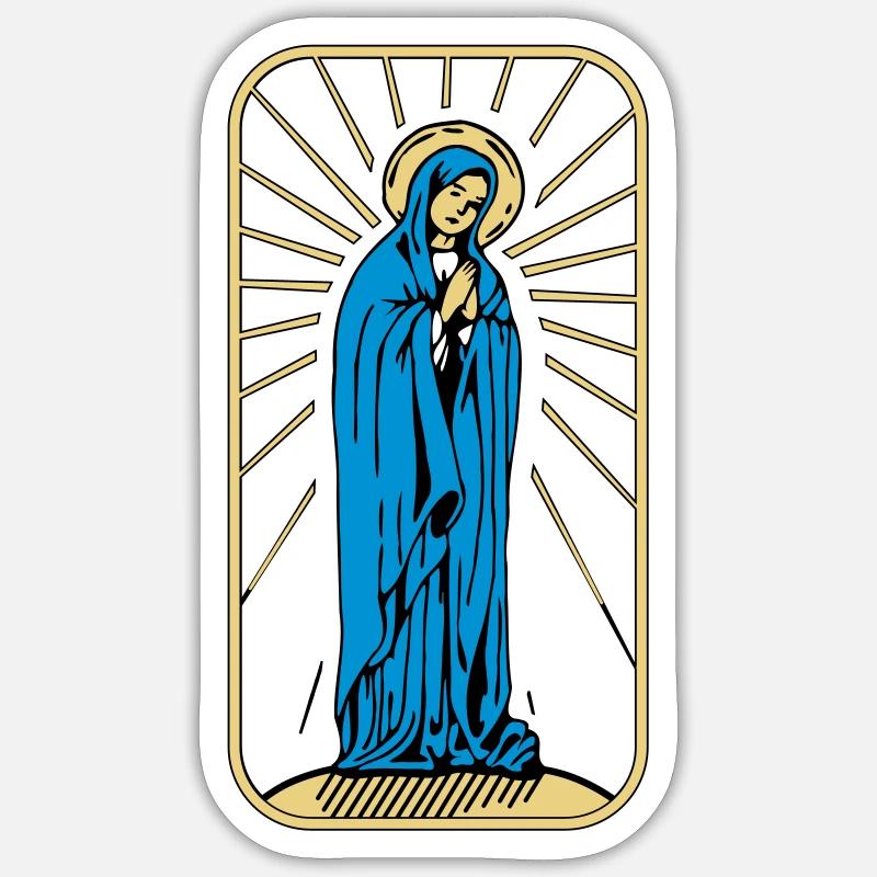 Saint Mary without Background - Sticker size S (10 x 10 cm) - white matte