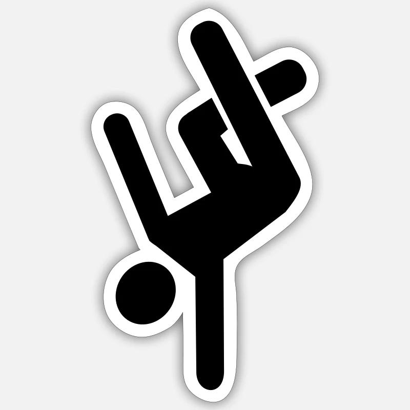 Breakdance - Sticker Größe S (10 x 10 cm) - Mattweiß