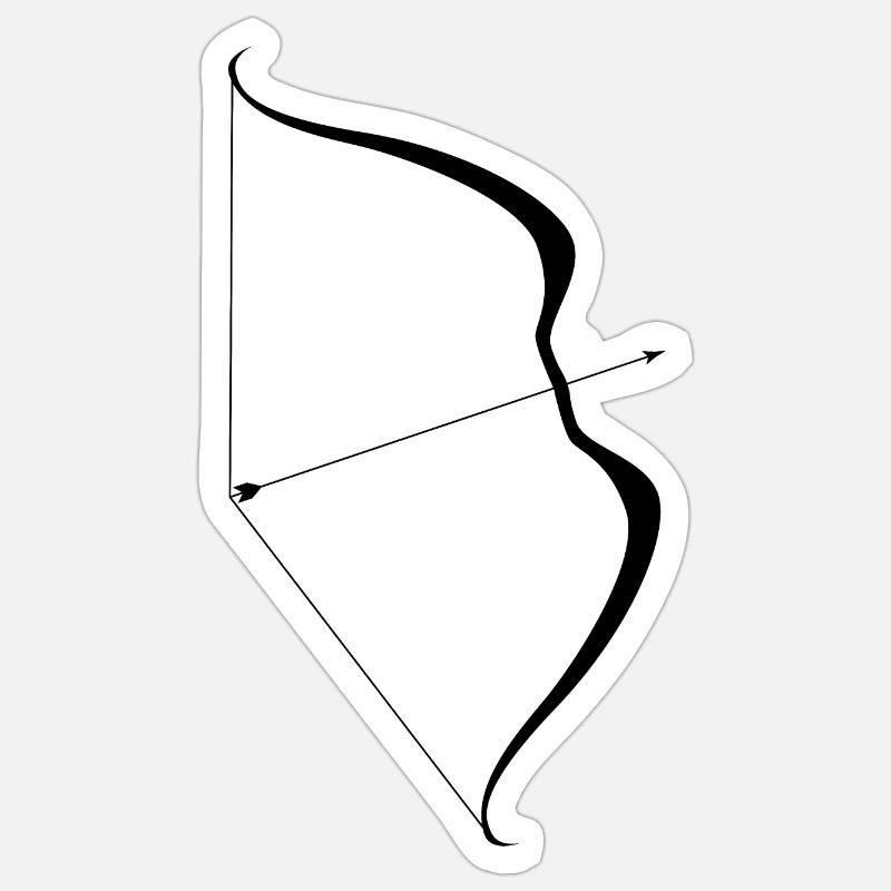 Pfeil und Bogen Sticker Größe S (10 x 10 cm)