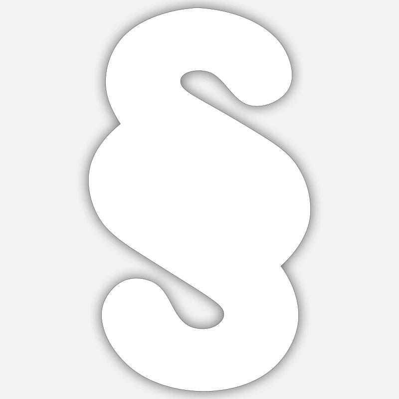 Paragraph icon - Sticker size S (10 x 10 cm) - white matte