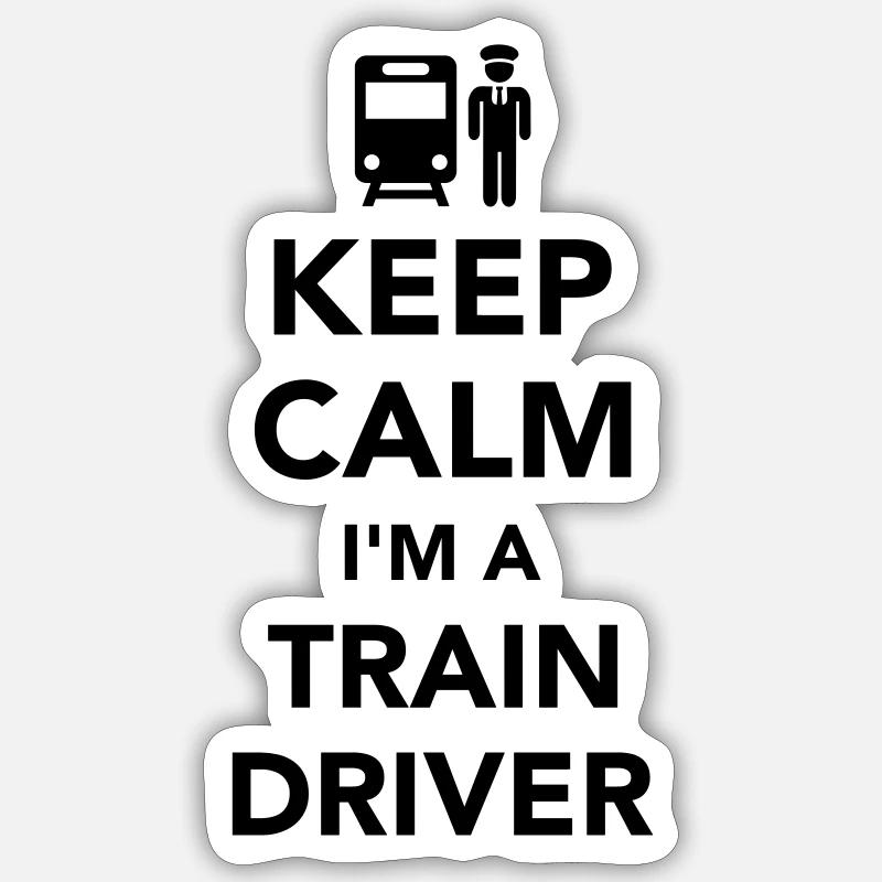 Train driver Sticker size S (10 x 10 cm)