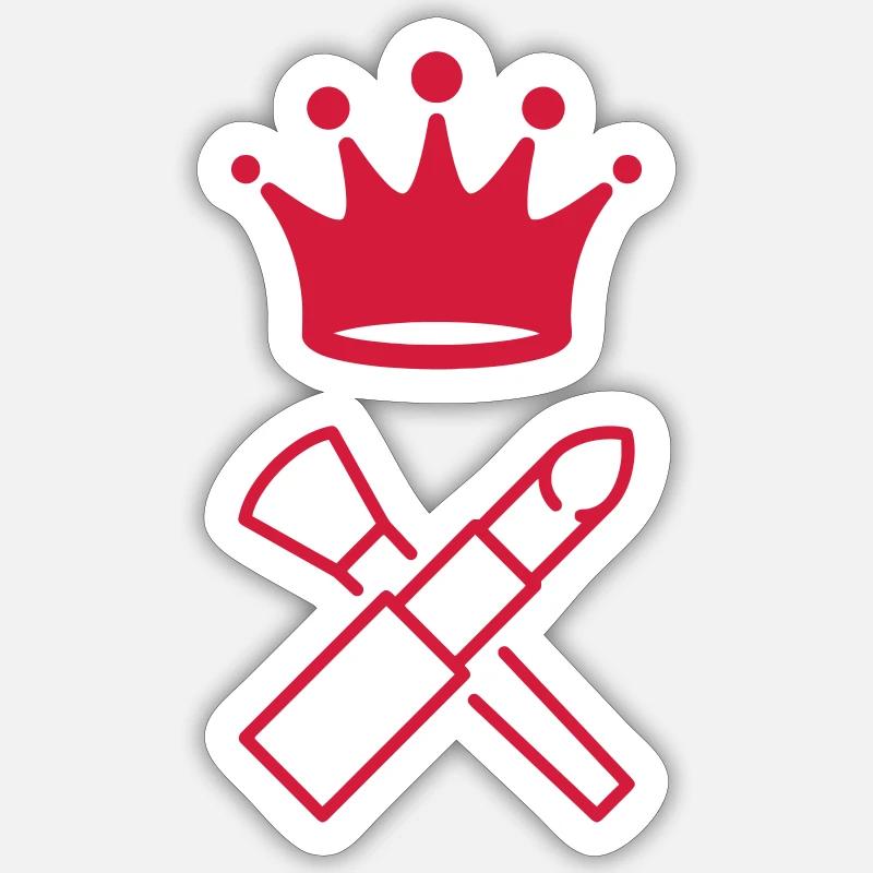 Schminke / Make-up / Maskenbildnerin / Mode Sticker Größe S (10 x 10 cm)