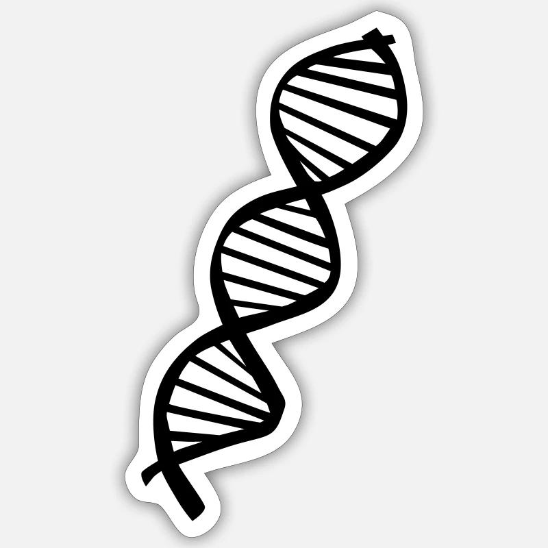 DNA (super cheap) - Sticker size S (10 x 10 cm) - white matte