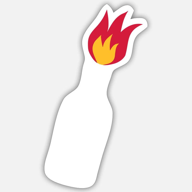 molotow cocktail - Sticker size S (10 x 10 cm) - white matte