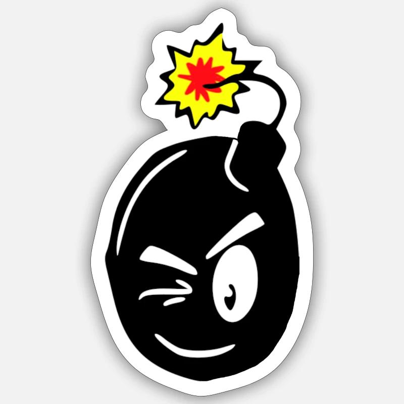 Bombe - Sticker Größe S (10 x 10 cm) - Mattweiß