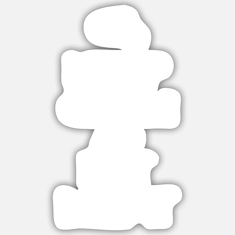 Fleisch - Sticker Größe S (10 x 10 cm) - Mattweiß