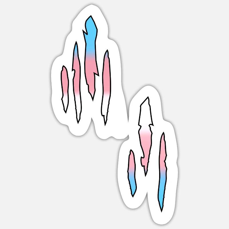 Trans Pride, Lgbtq - Sticker Größe S (10 x 10 cm) - Mattweiß