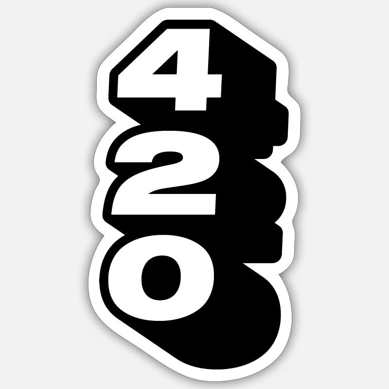 420 - Sticker Größe S (10 x 10 cm) - Mattweiß