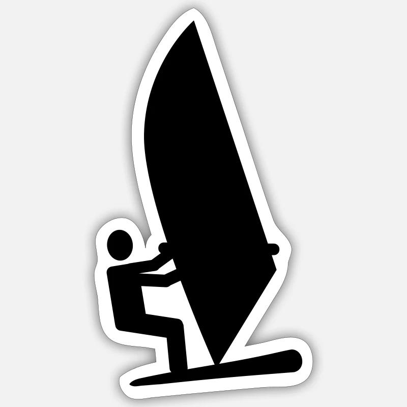 Windsurfing - Sticker size S (10 x 10 cm) - white matte