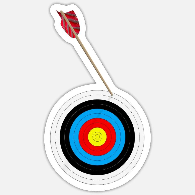 Arrow on target Sticker size S (10 x 10 cm)