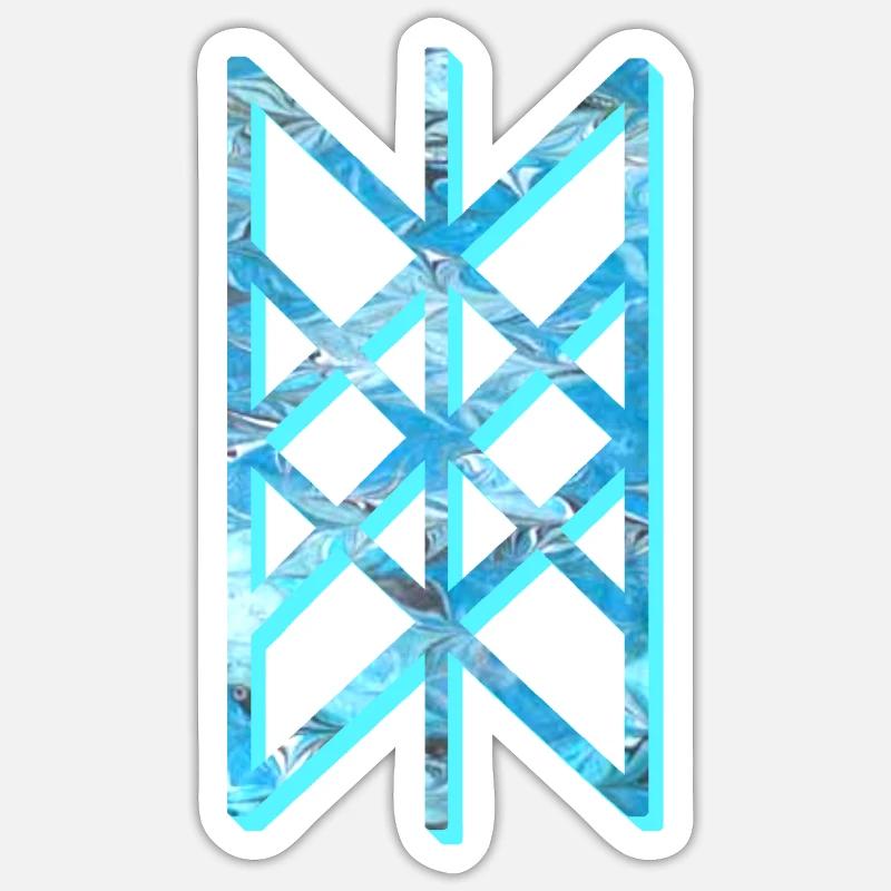 netz der wyrd e 78 - Sticker Größe S (10 x 10 cm) - Mattweiß