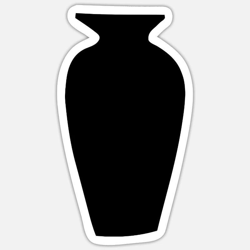 Abstrakte Kunst Objekt Vase Geschenkidee Sticker Größe S (10 x 10 cm)