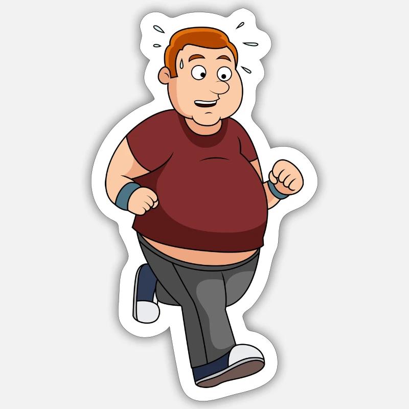 Jogger with belly Sticker size S (10 x 10 cm)