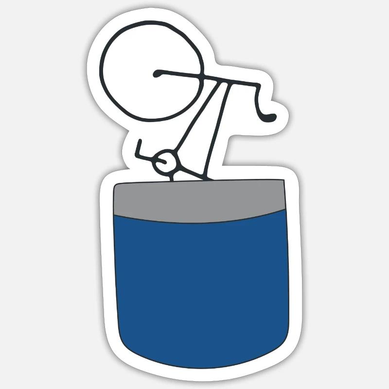 vélo - Sticker taille S (10 x 10 cm) - blanc mat
