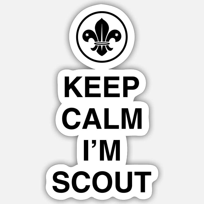 Keep Calm I'm Scout - Sticker Größe S (10 x 10 cm) - Mattweiß