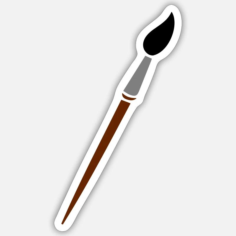 paint brush - Sticker size S (10 x 10 cm) - white matte