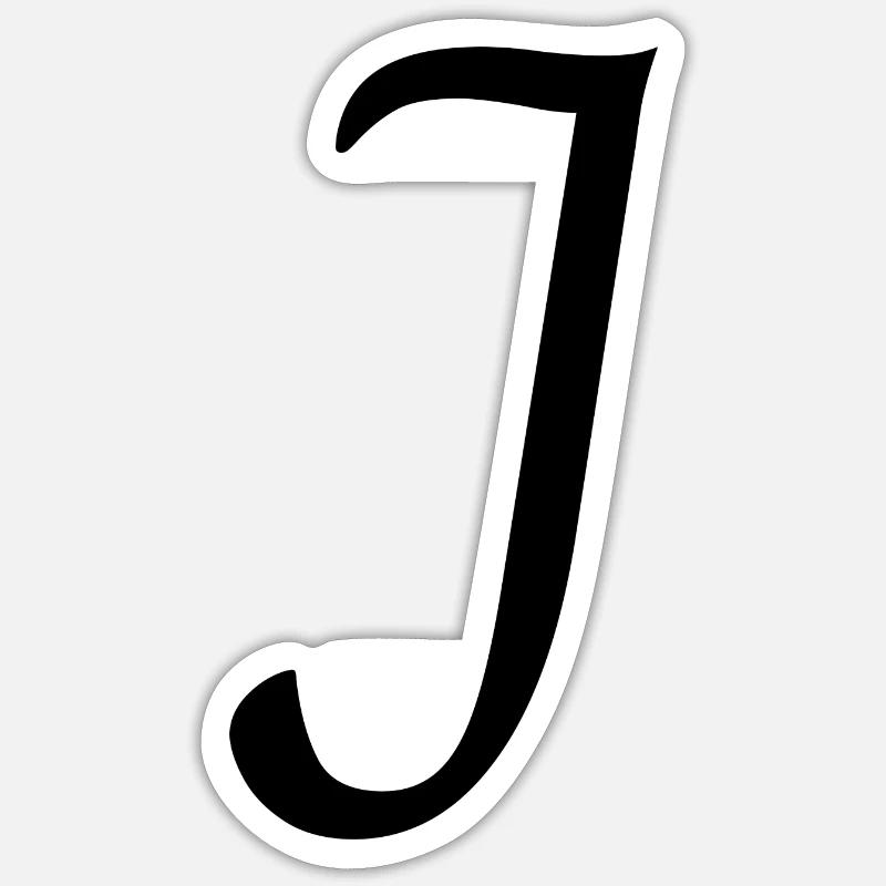 J - Sticker taille S (10 x 10 cm) - blanc mat