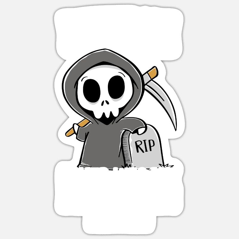 Beruflich wollte ich was mit Menschen Sensenmann Sticker Größe S (10 x 10 cm)
