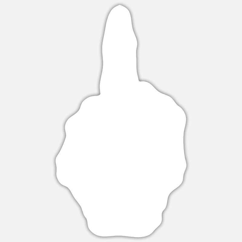 Mittelfinger Skeleton-Fan. Geschenk - Sticker Größe S (10 x 10 cm) - Mattweiß