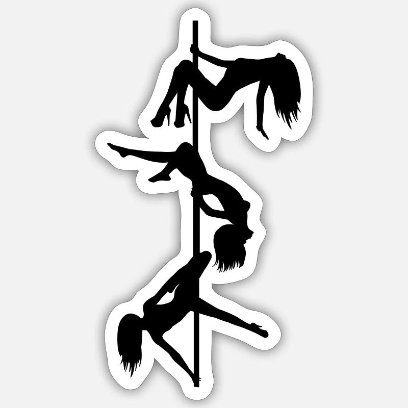 pole dance stripper JGA Sticker Größe S (10 x 10 cm)