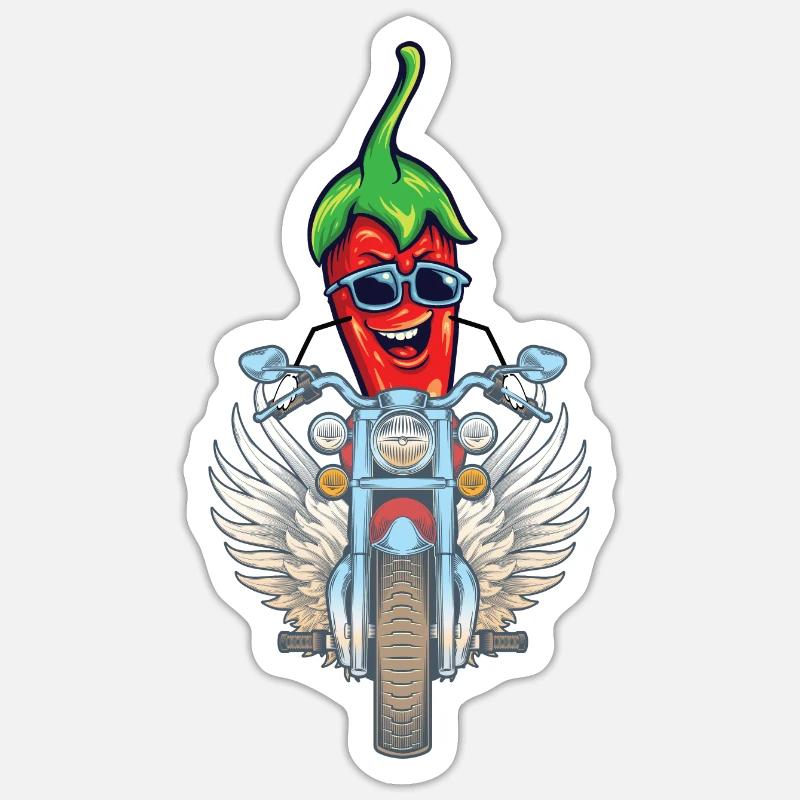 Piment à vélo Sticker taille S (10 x 10 cm)
