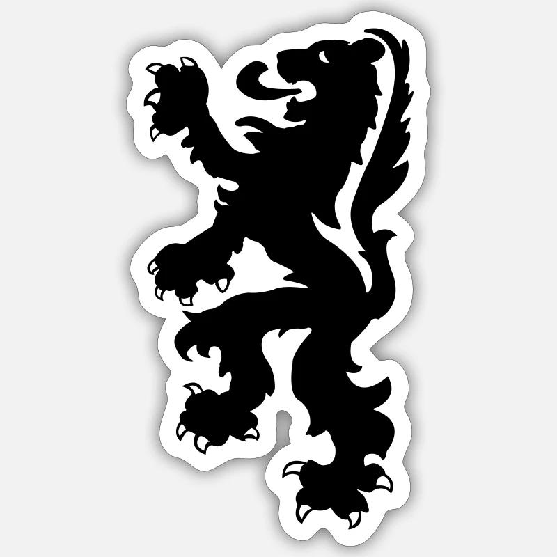 Lion - Sticker size S (10 x 10 cm) - white matte