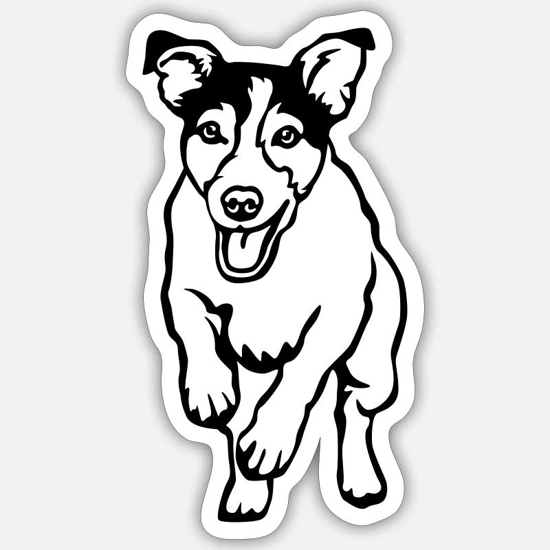 Jack Russell Terrier - Sticker size S (10 x 10 cm) - white matte