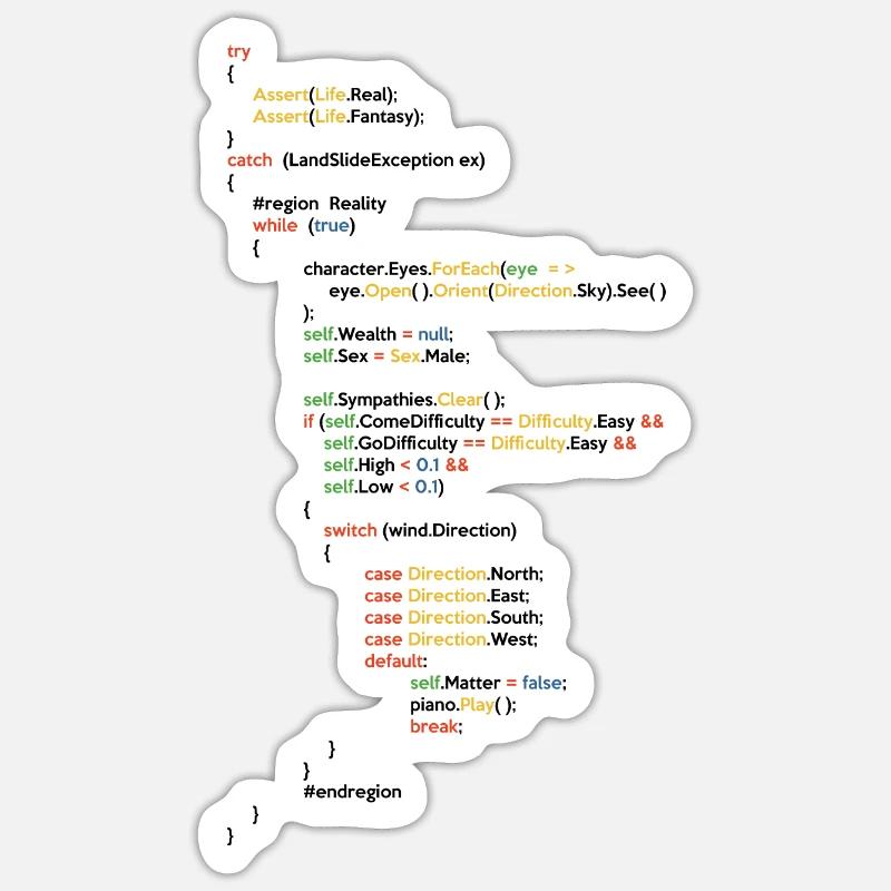 Coder Coding Software Developer Programmer Nerd Ge Sticker Größe S (10 x 10 cm)