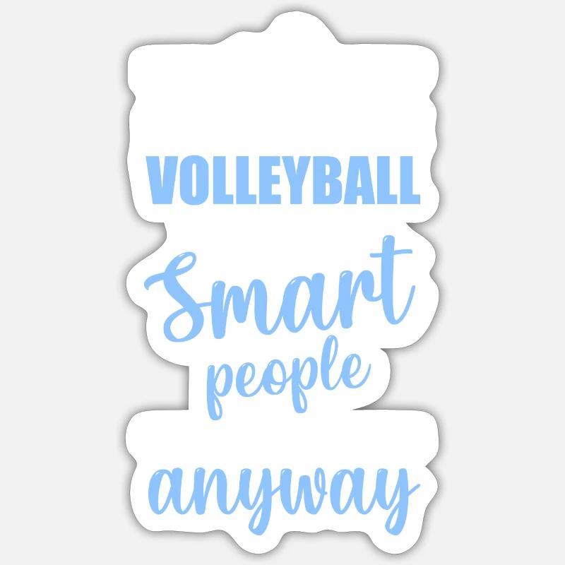 Équipe de volleyball - Sticker taille S (10 x 10 cm) - blanc mat