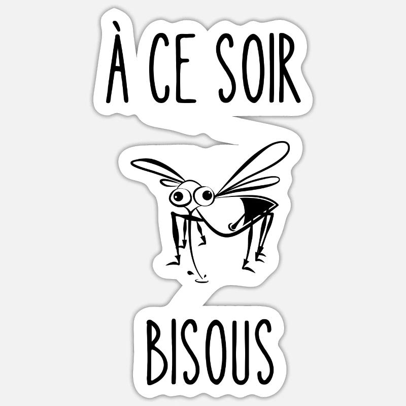 à ce soir bisous Sticker taille S (10 x 10 cm)