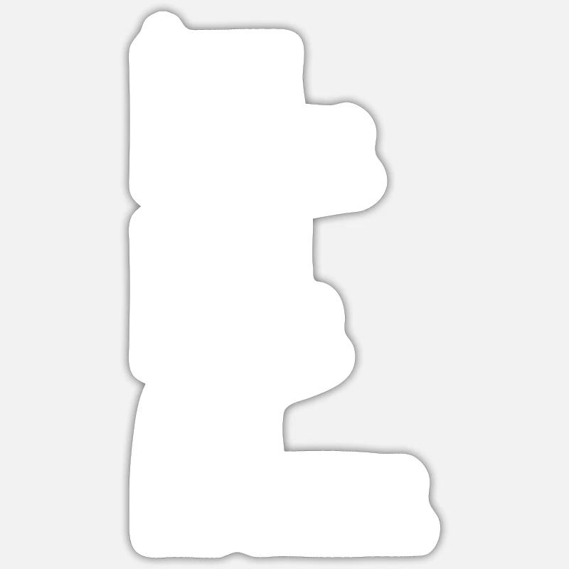 évite les gens - Sticker taille S (10 x 10 cm) - blanc mat