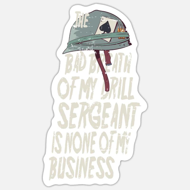 Drill Sergeant Mundgeruch Sticker Größe S (10 x 10 cm)