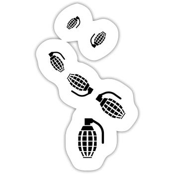 Grenade weapon icon - Sticker size S (10 x 10 cm) - white matte - Front