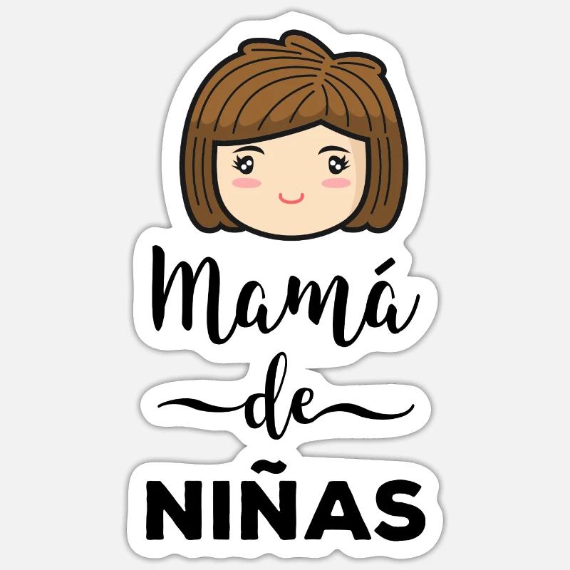 Mama von Mädchen Mutter Töchter Muttertag Sticker Größe S (10 x 10 cm)