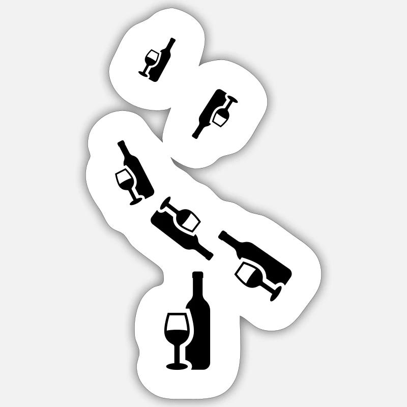 Wine Icon - Sticker size S (10 x 10 cm) - white matte
