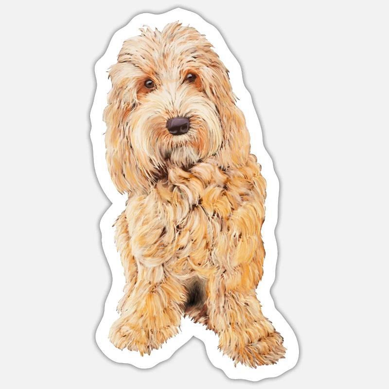 APRICOT BLONDE COCKAPOO - COCKAPOO DOG LOVER Sticker size S (10 x 10 cm)