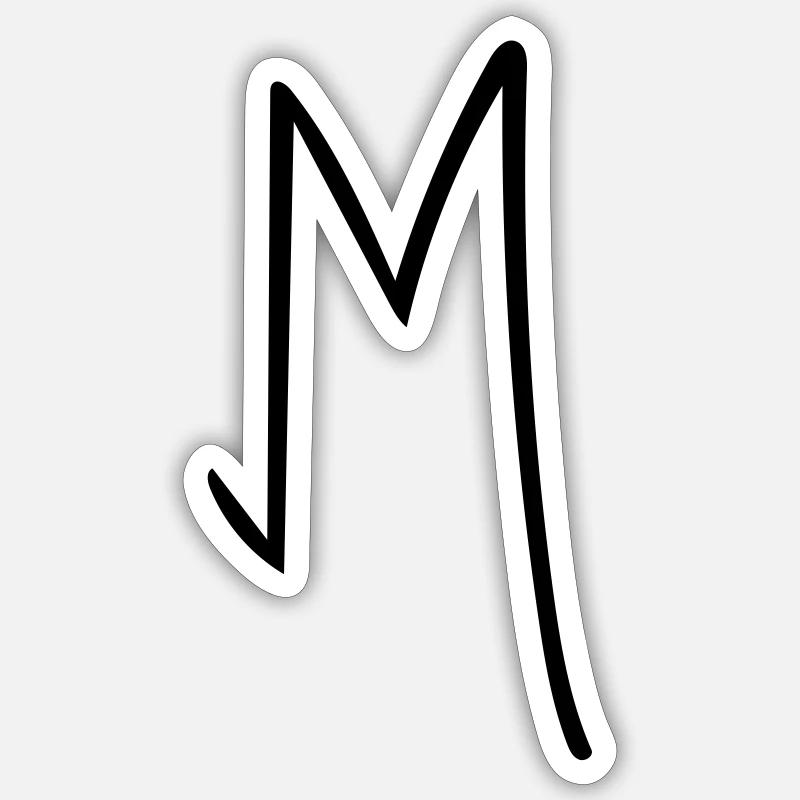 Das M - Sticker Größe S (10 x 10 cm) - Mattweiß