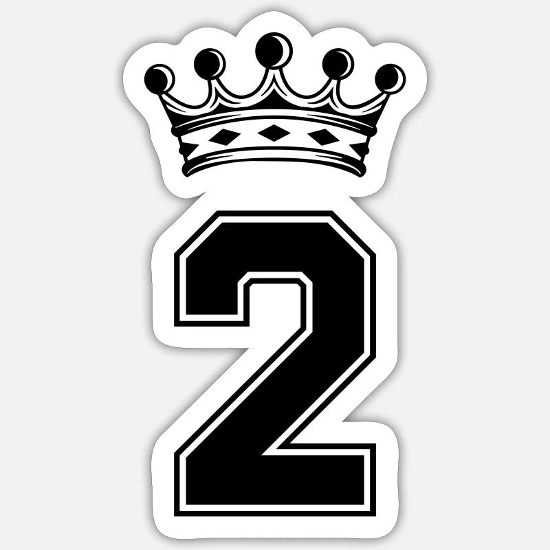 2 Crown - Sticker size S (10 x 10 cm) - white matte