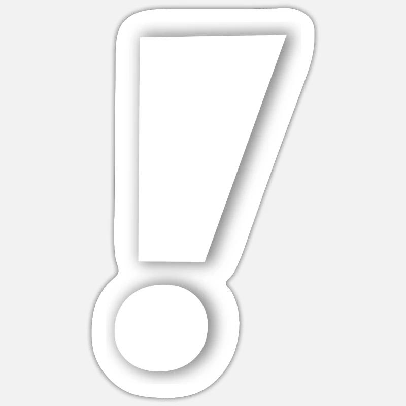 Point d’exclamation - Sticker taille S (10 x 10 cm) - blanc mat