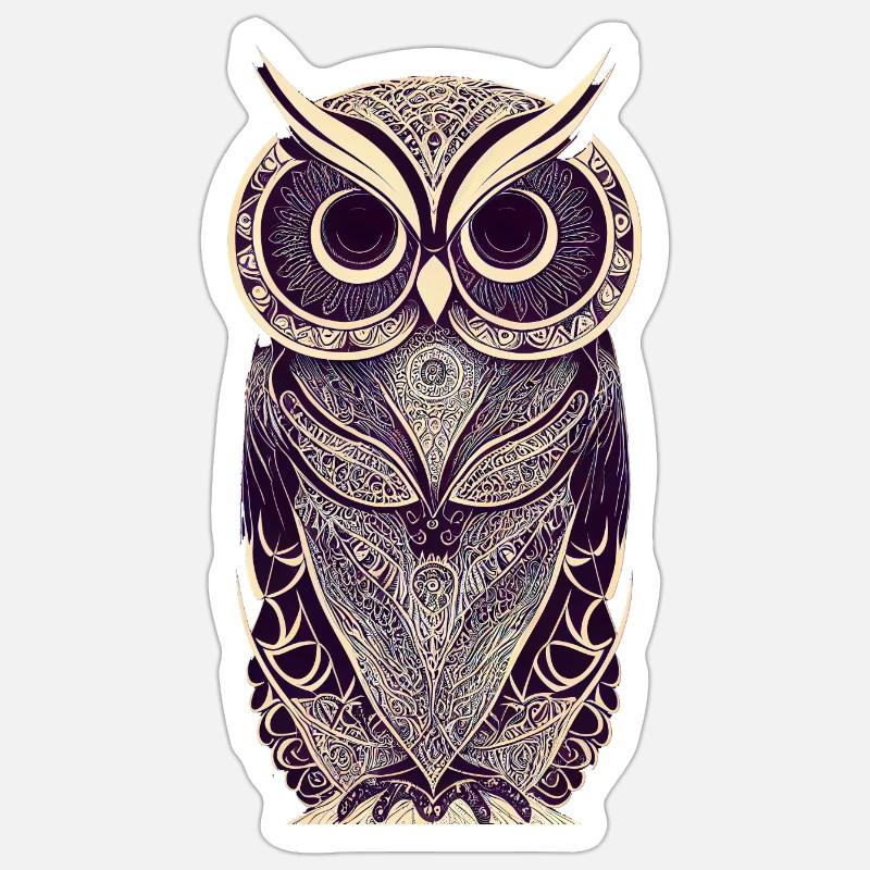 Eule Sticker Größe S (10 x 10 cm)