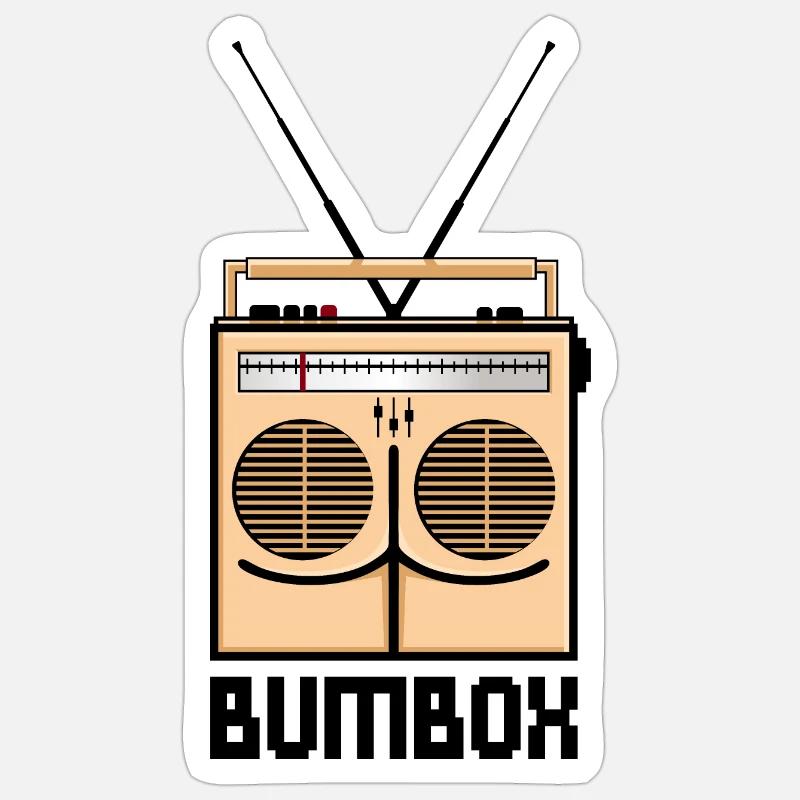 bumbox version I - Sticker size S (10 x 10 cm) - white matte