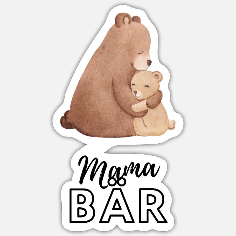 Mama Bear - Sticker size S (10 x 10 cm) - white matte