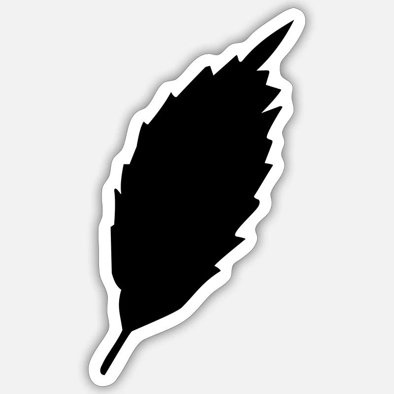 leaf 21 - Sticker Größe S (10 x 10 cm) - Mattweiß