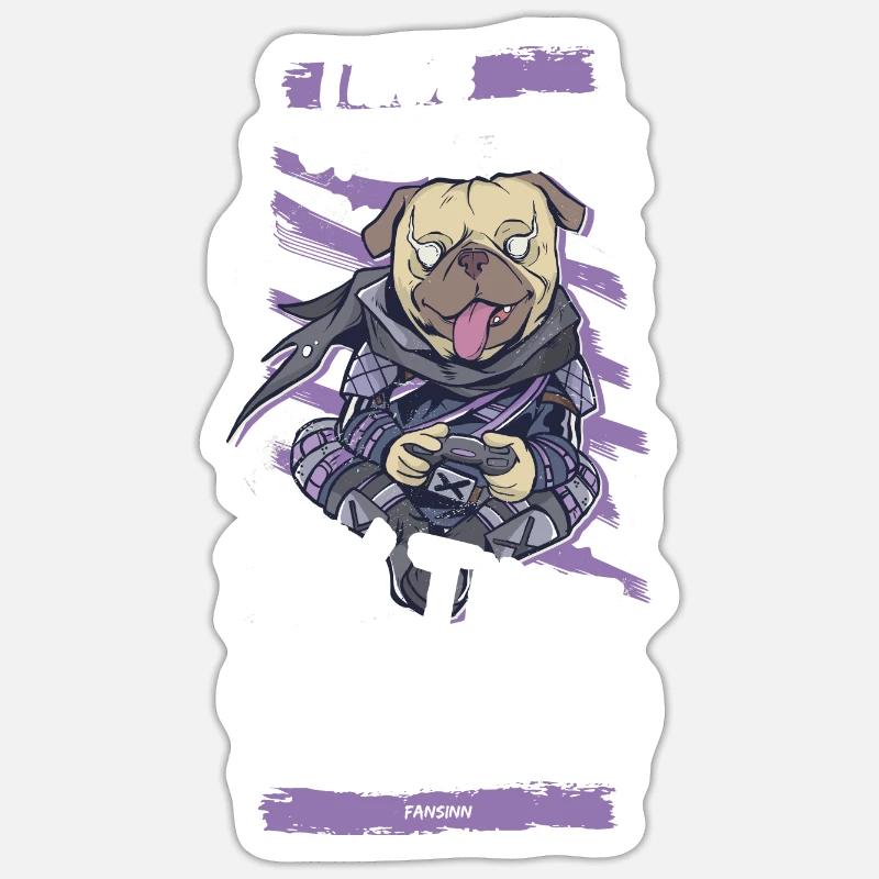 Jeu - Sticker taille S (10 x 10 cm) - blanc mat