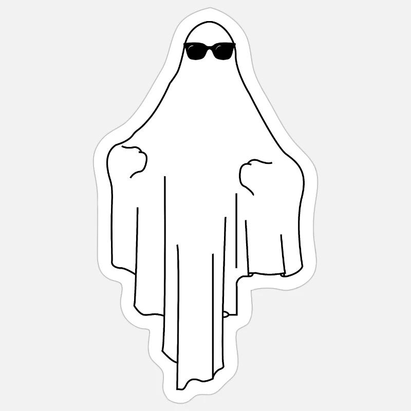 Cool GHOST - Sticker size S (10 x 10 cm) - white matte