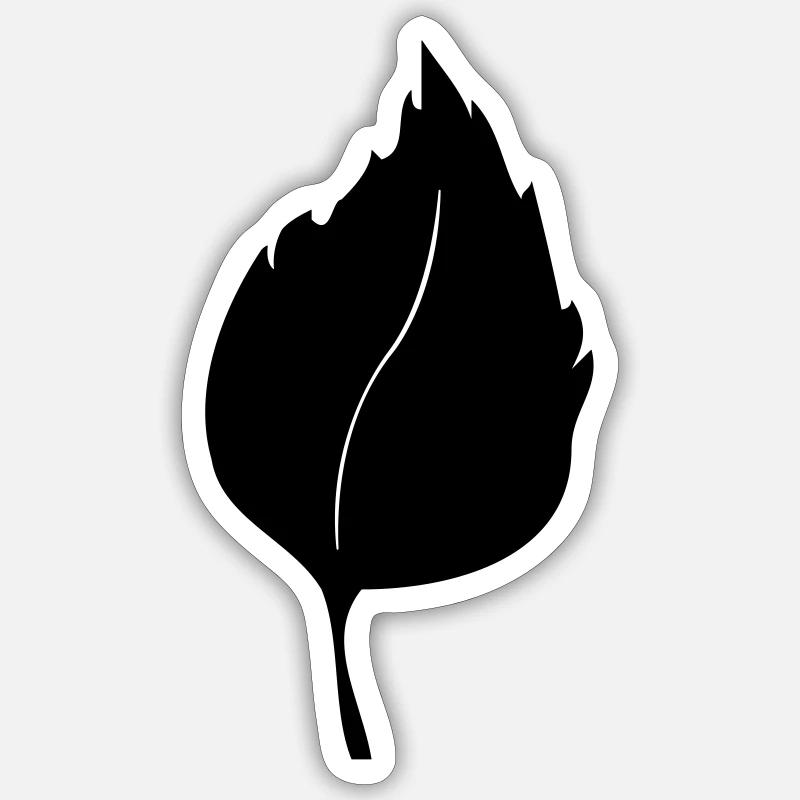 leaf 25 - Sticker Größe S (10 x 10 cm) - Mattweiß