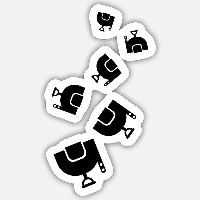 Saddle riding Sticker size S (10 x 10 cm)