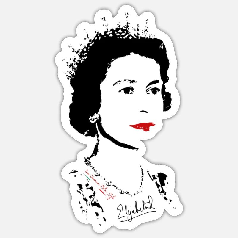 Elizabeth - Sticker size S (10 x 10 cm) - white matte