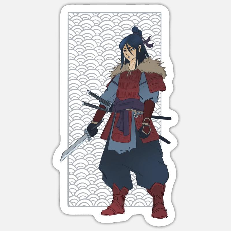 Atsuko - Sticker taille S (10 x 10 cm) - blanc mat