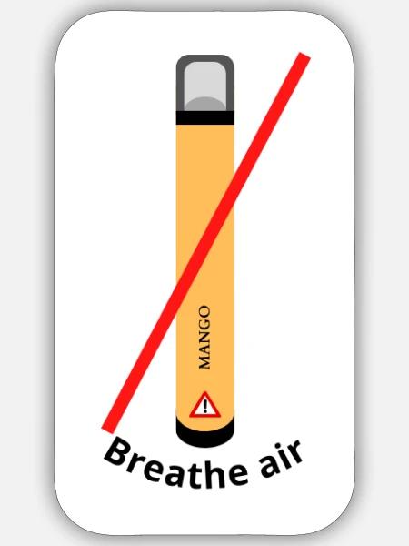 Atme Luft - Sticker Größe S (10 x 10 cm) - Mattweiß